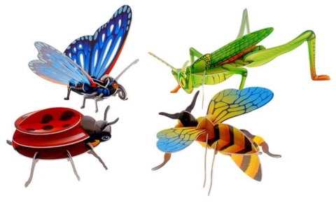 Puzzle 3D - robaki, owady