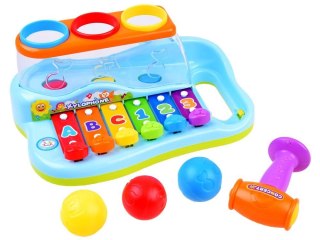 Edukacyjne cymbałki + piłeczki i młotek