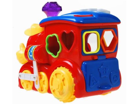 Interaktywna Lokomotywa + kolorowe klocki SORTER