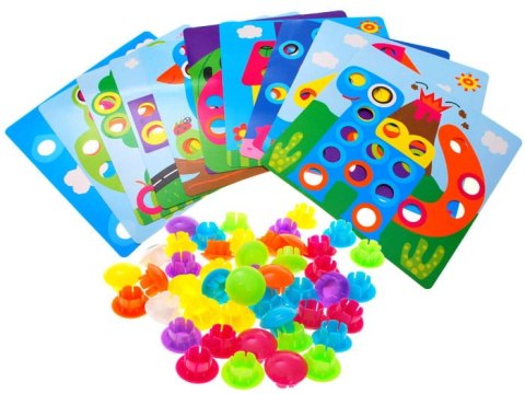 Kreatywna UKŁADANKA PINEZKI kolorowy obrazek