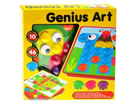 Kreatywna UKŁADANKA PINEZKI kolorowy obrazek