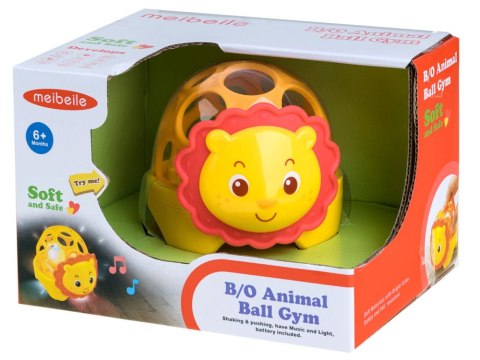 Grzechotka, gryzak, lampka ZWIERZAK SAFARI