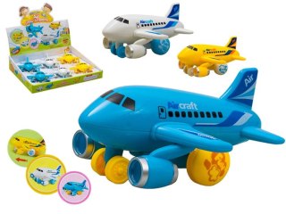 Kolorowy samolot na napęd, swiatło, dźwięk