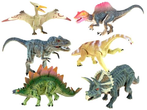 Malowane dinozaury, zestaw 6 sztuk