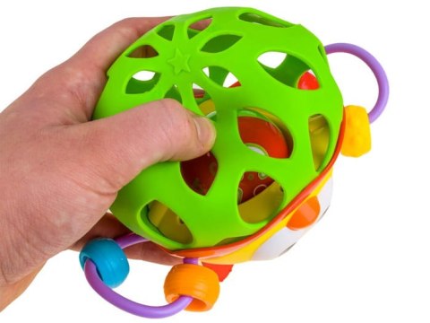 Ażurowa miękka Grzechotka GRYZAK do raczkowania