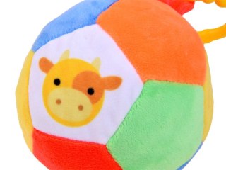 Pluszowa kolorowa PIŁKA Grzechotka zawieszka