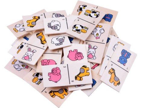 Obrazkowe Domino dla dzieci zwierzątka