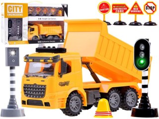 Auto Wywrotka, światło dźwięk znaki drogowe