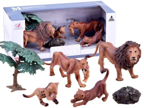 Malowane figurki zwierząt SAFARI Lew Tygrys Lampart