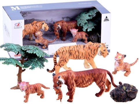 Malowane figurki zwierząt SAFARI Lew Tygrys Lampart