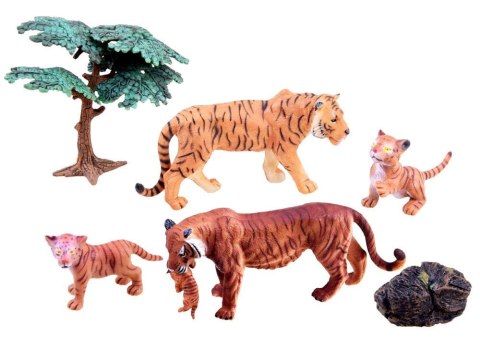 Malowane figurki zwierząt SAFARI Lew Tygrys Lampart