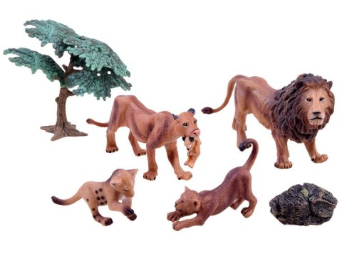 Malowane figurki zwierząt SAFARI Lew Tygrys Lampart