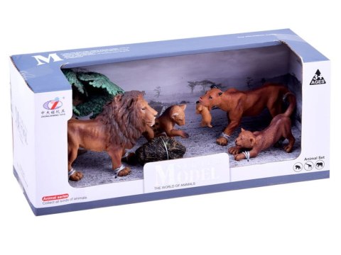 Malowane figurki zwierząt SAFARI Lew Tygrys Lampart