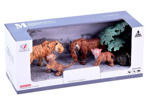 Malowane figurki zwierząt SAFARI Lew Tygrys Lampart