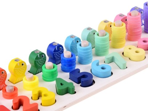 WĘDKA Drewniana edukacyjna układanka CYFRY wędkarz