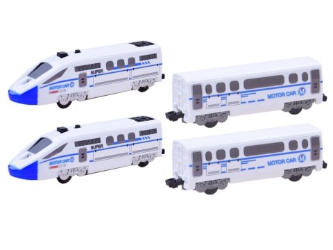 Pociąg pasażerski z wagonami - super kolejka