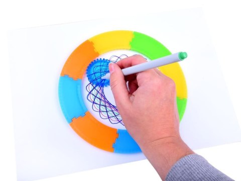 Spirograf do malowania wzorów, zestaw plastyczny