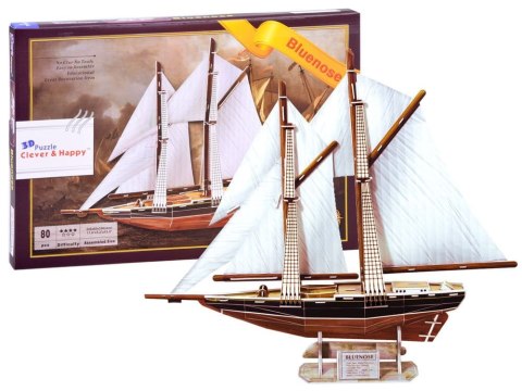 Statek żaglowiec BLUENOSE - puzzle 3D