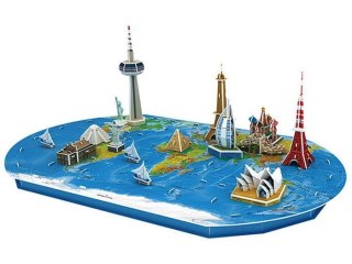 Ziemia mapa świata - puzzle 3D