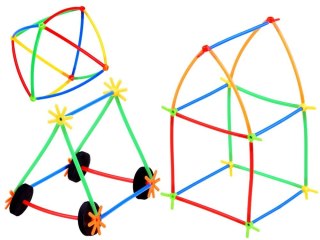 RURKI Kreatywne klocki słomki patyczki 1000-el.