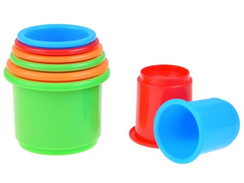 Kolorowe kubki KUBECZKI Little tikes piramidka