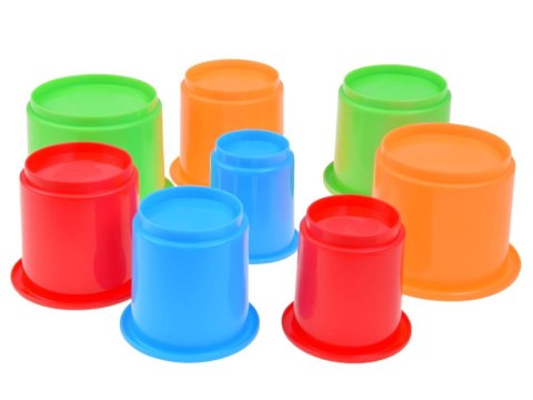 Kolorowe kubki KUBECZKI Little tikes piramidka