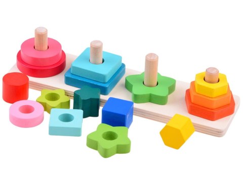 Kolorowy Sorter DREWNIANA UKŁADANKA