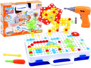 Kreatywny MAJSTERKOWICZ klocki i wkrętarka - 237 el.