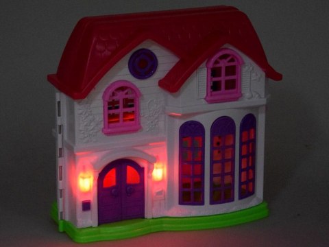 Rozkładany rodzinny DOMEK + LALKI + MEBLE