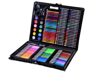 Zestaw PLASTYCZNY w walizce kredki farbki PIÓRNIK