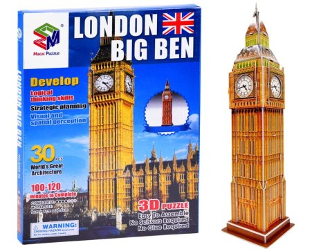 Puzzle 3D 30-elementów Londyn Big Ben