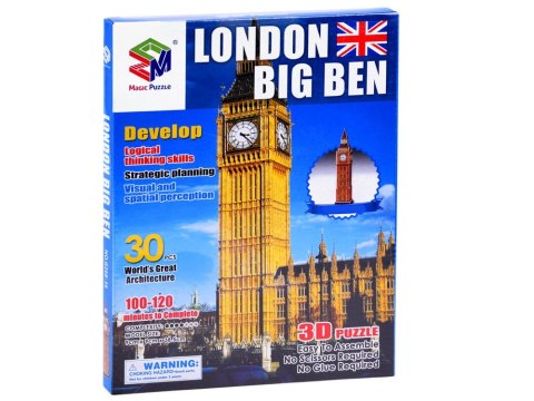 Puzzle 3D 30-elementów Londyn Big Ben