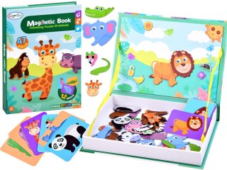 UKŁADANKA MAGNETYCZNA, puzzle zwierzęta ZOO
