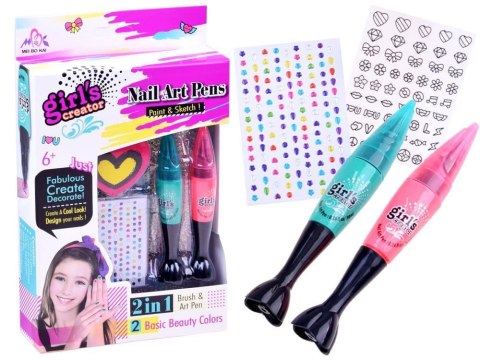 Zestaw do zdobienia paznokci lakier ozdoby