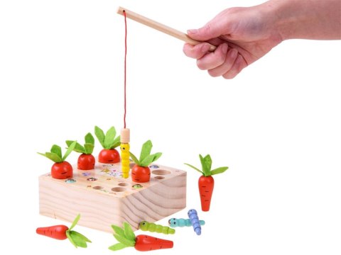 Gra drewniana zręcznościowa MARCHEWKI I ROBACZKI