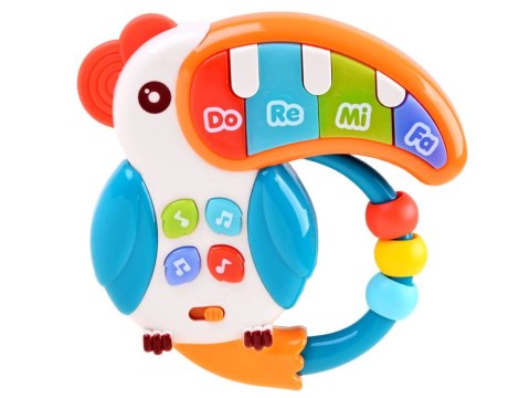 Interaktywny TUKAN - Zabawka muzyczna PIANINKO