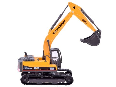 Metalowa KOPARKA - gąsienice, światło, dźwięk