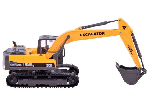 Metalowa KOPARKA - gąsienice, światło, dźwięk