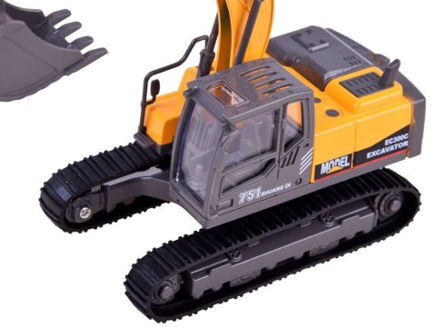 Metalowa KOPARKA - gąsienice, światło, dźwięk