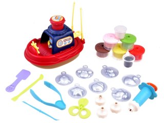 STATEK RYBACKI kuter, wędka + masa plastyczna