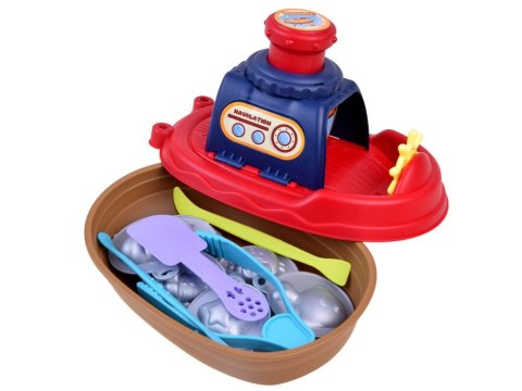 STATEK RYBACKI kuter, wędka + masa plastyczna