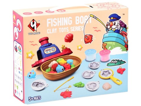 STATEK RYBACKI kuter, wędka + masa plastyczna