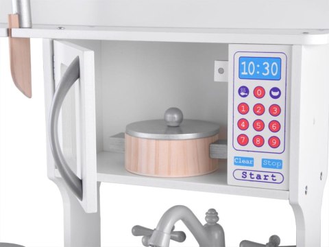 Drewniana KUCHNIA zestaw AGD garnki naczynia