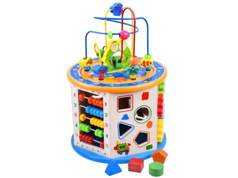 Drewniana edukacyjna MULTIKOSTKA wieża 8w1