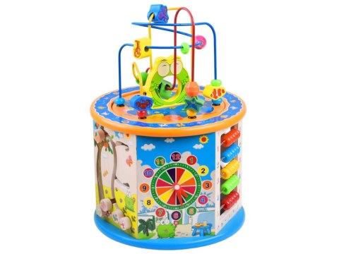 Drewniana edukacyjna MULTIKOSTKA wieża 8w1