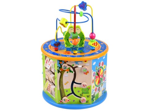 Drewniana edukacyjna MULTIKOSTKA wieża 8w1