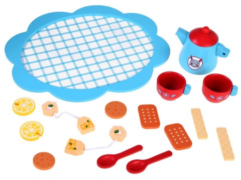 Drewniany zestaw FILIŻANKI ciastka