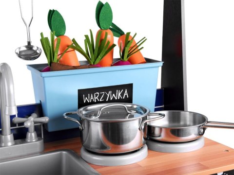 Loft Kuchnia drewniana Lodówka AGD