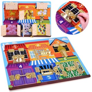 Sensoryczna DREWNIANA TABLICA manipulacyjna