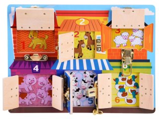 Sensoryczna DREWNIANA TABLICA manipulacyjna